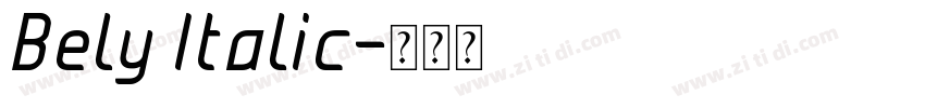 Bely Italic字体转换